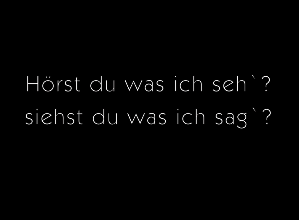 hörst du was ich seh?